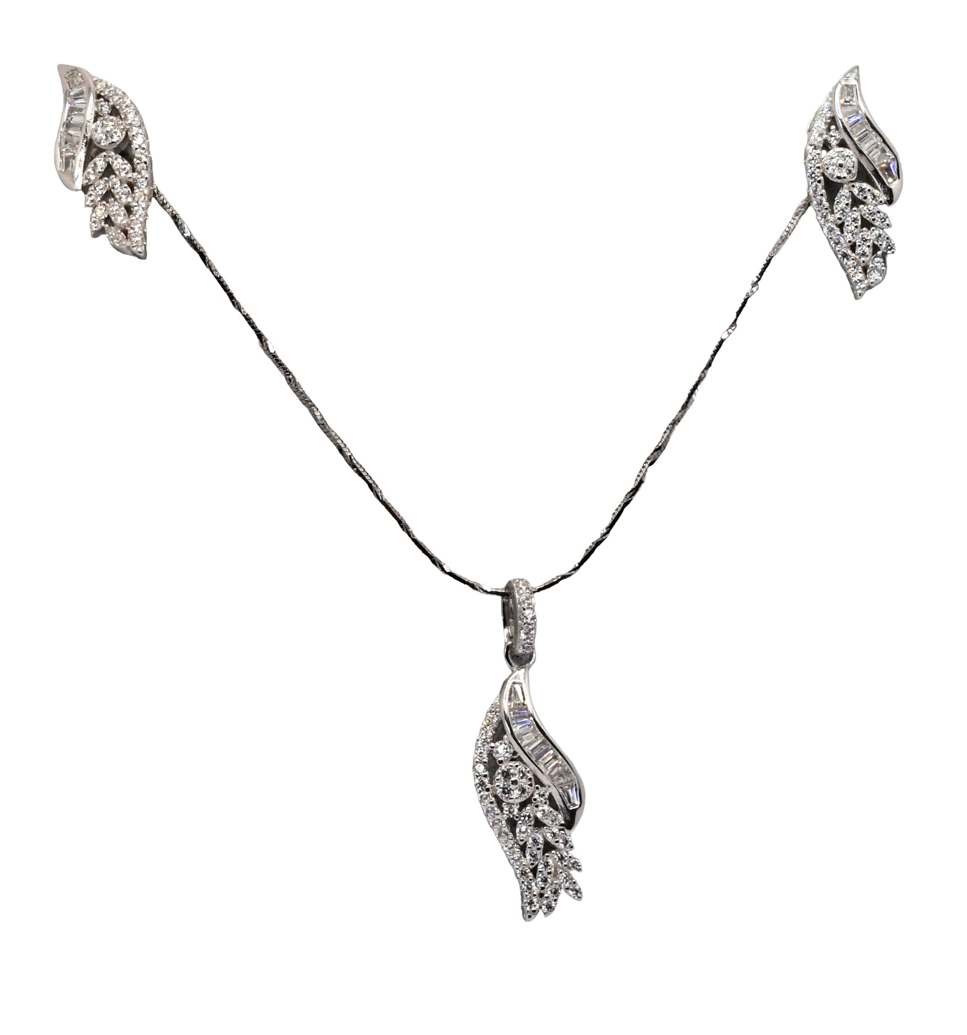 Nicole Baguette Necklace With Earring