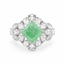 Pastel Coloured Cushion Cut Ring
