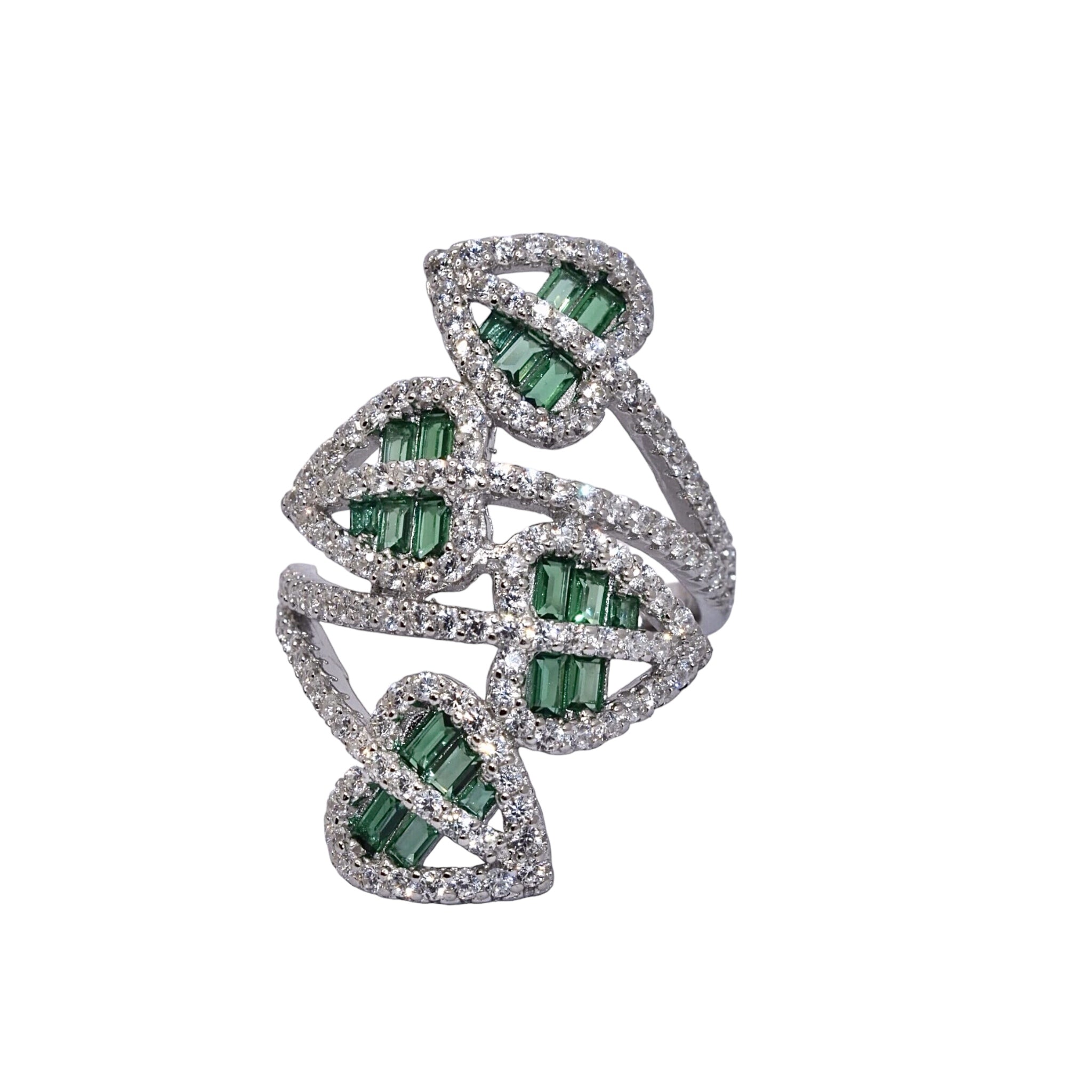 Emerald Coloured Cocktail Ring