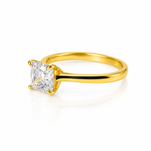 Gold Coloured Cushion Cut Ring