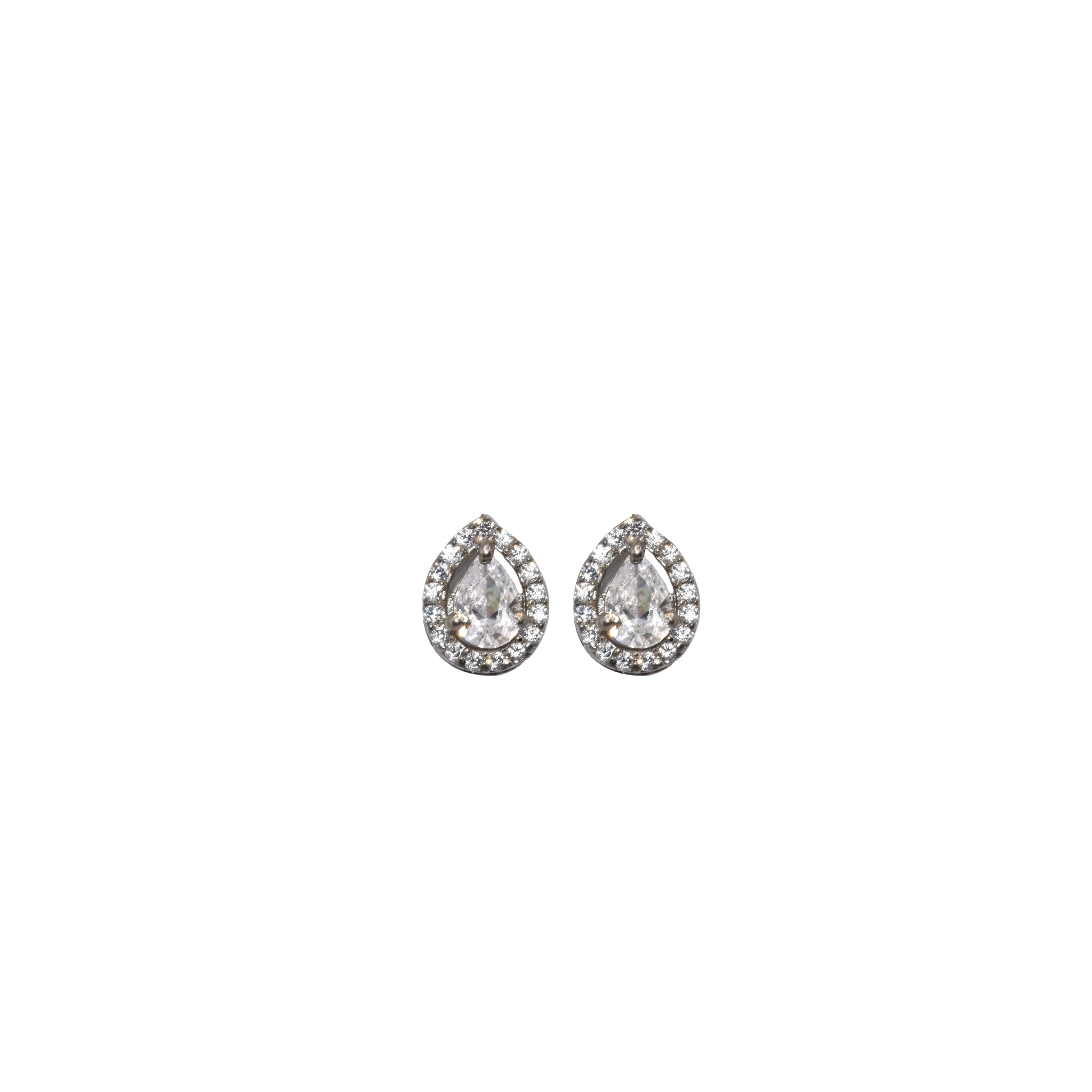 Halo Pear Shape Studs