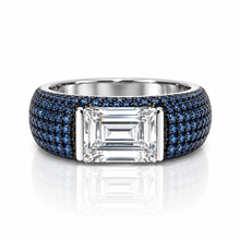 Sapphire Coloured Baguette Ring