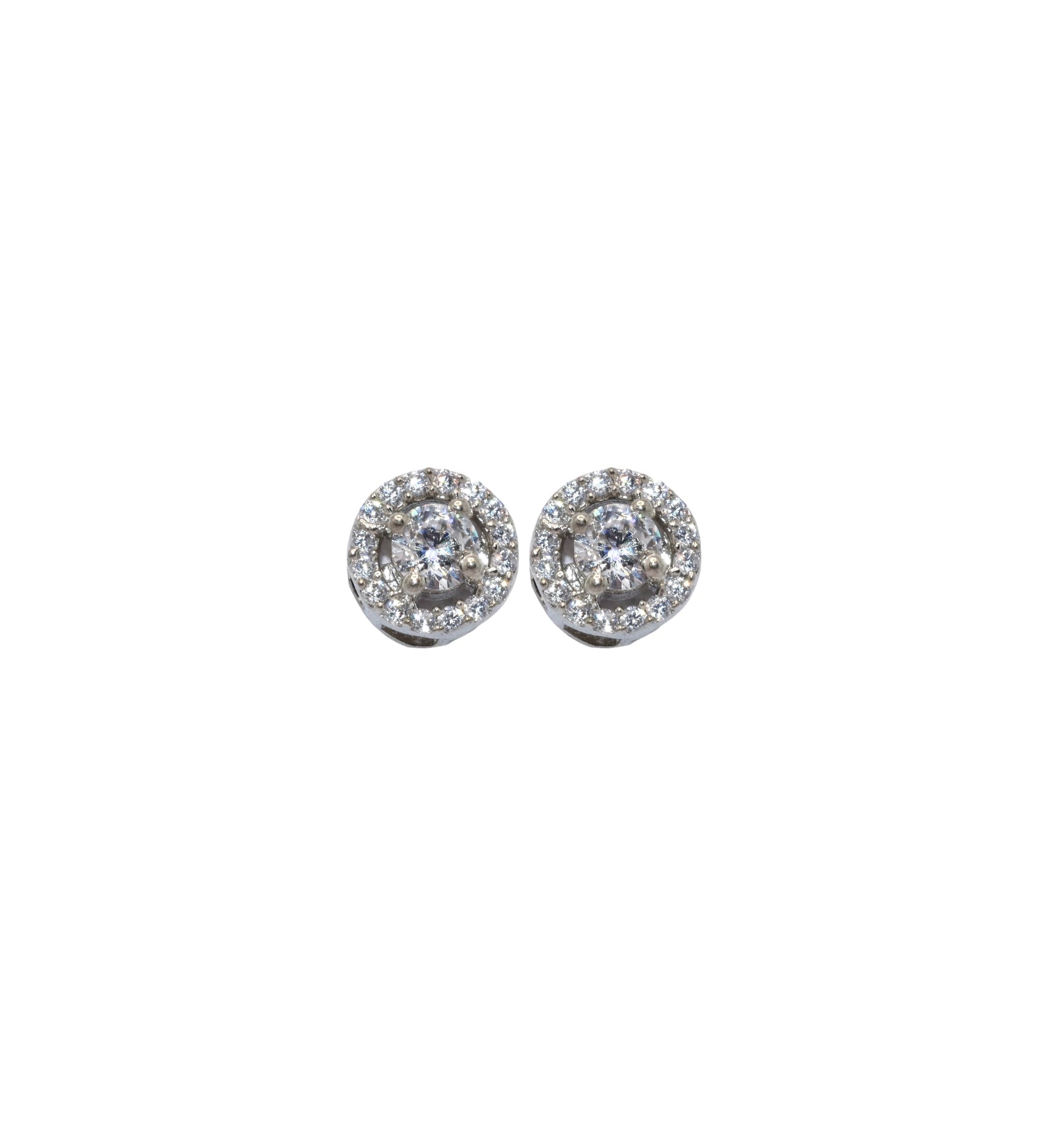 Small Halo Solitaire Studs