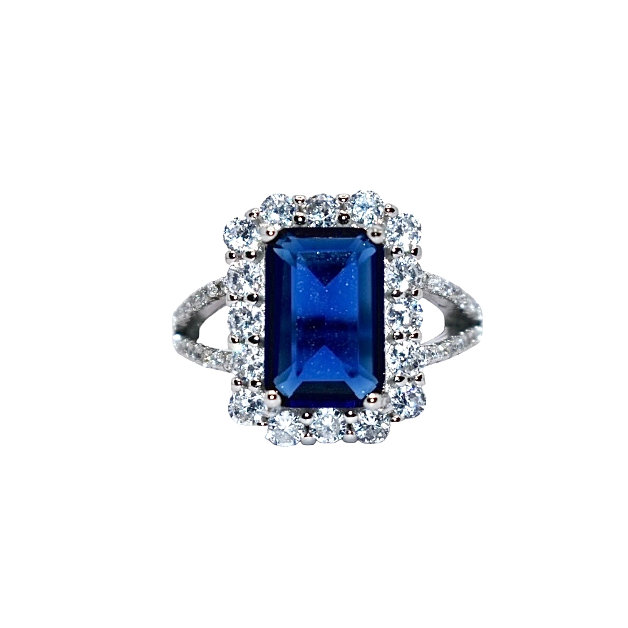 Sapphire Coloured Multi Stone Ring