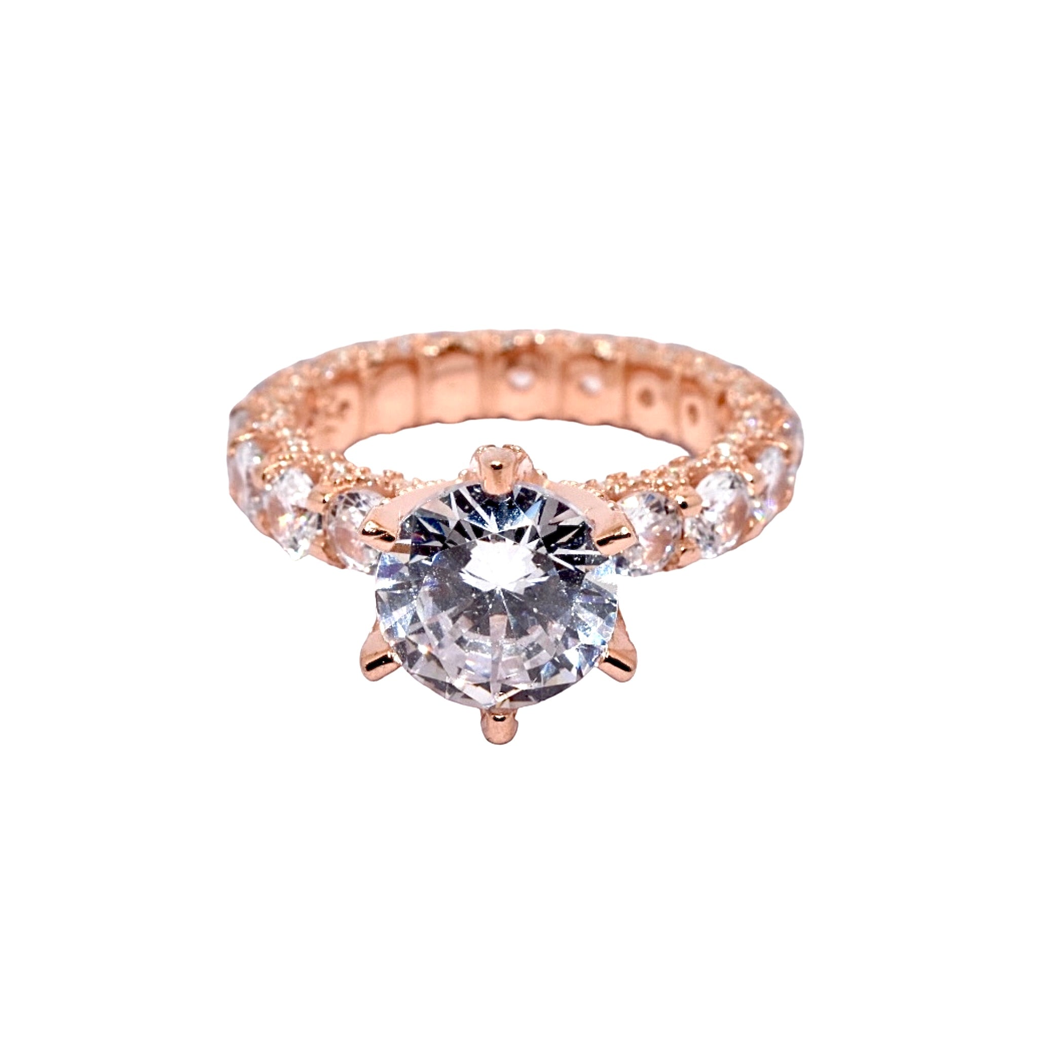 Rose Gold Solitaire Cocktail Ring