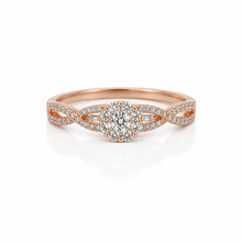 Rose Gold Solitaire Dual Set Ring