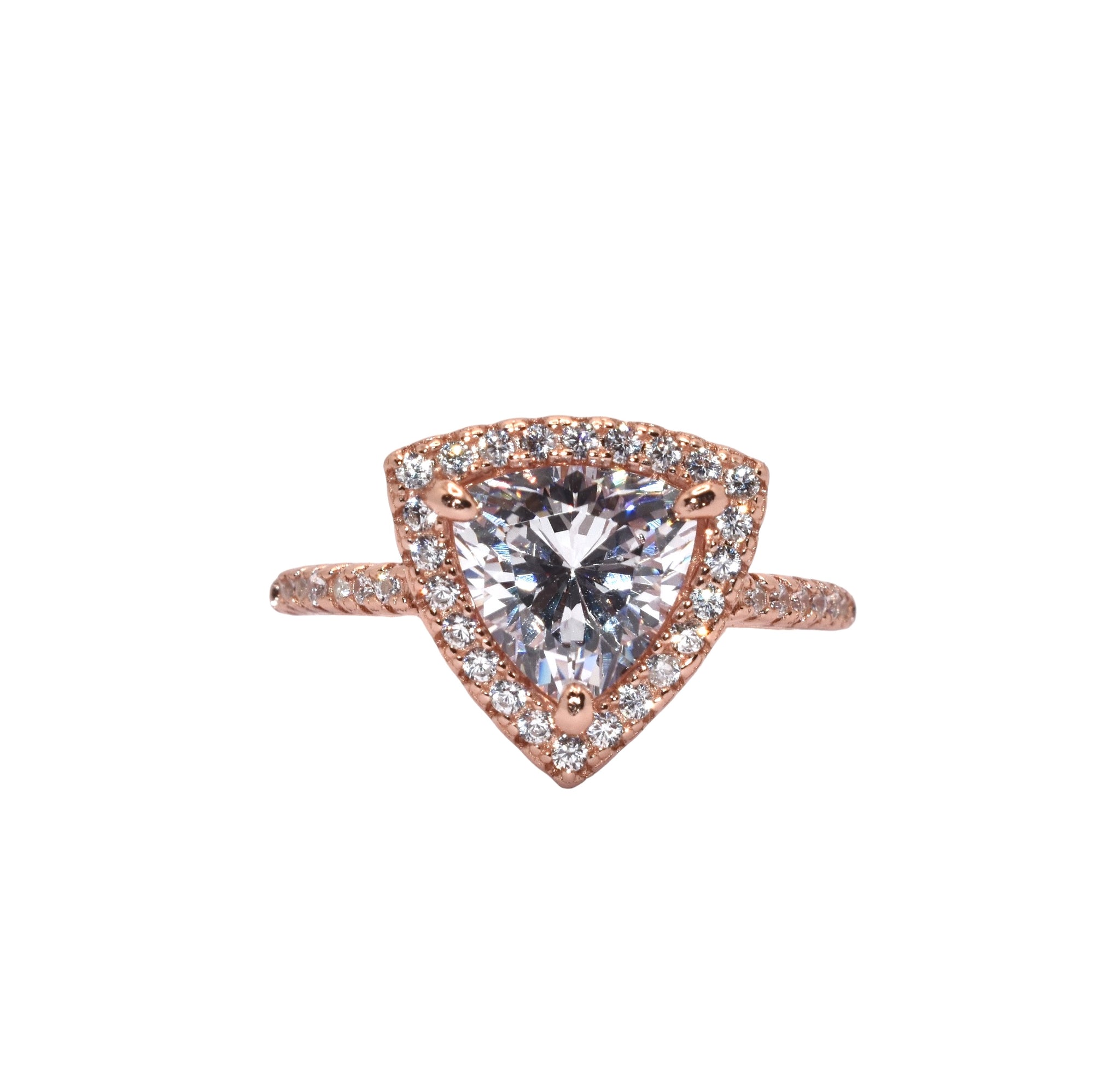 Tri Shape Rose gold Ring