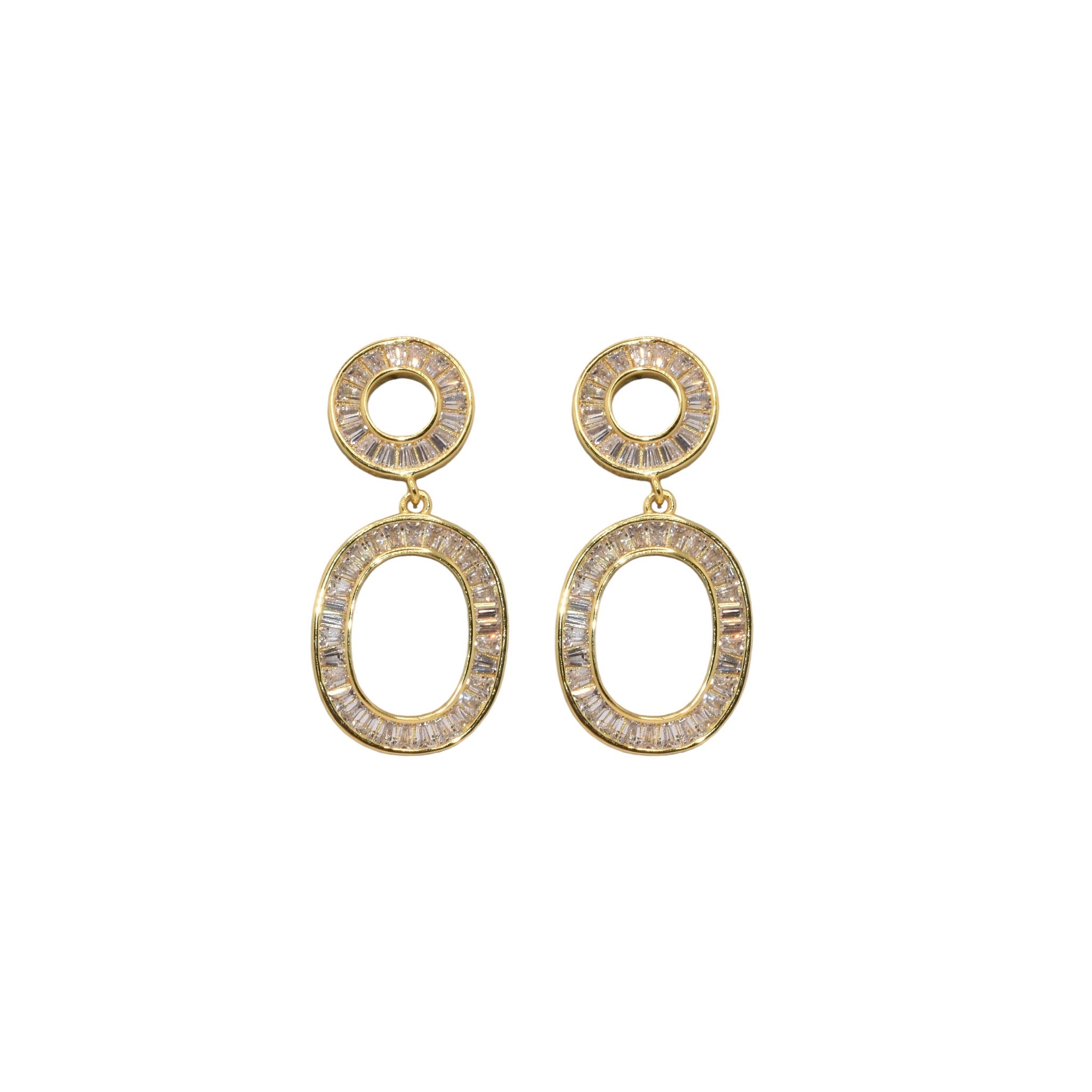 Gold Plating Halo Earring