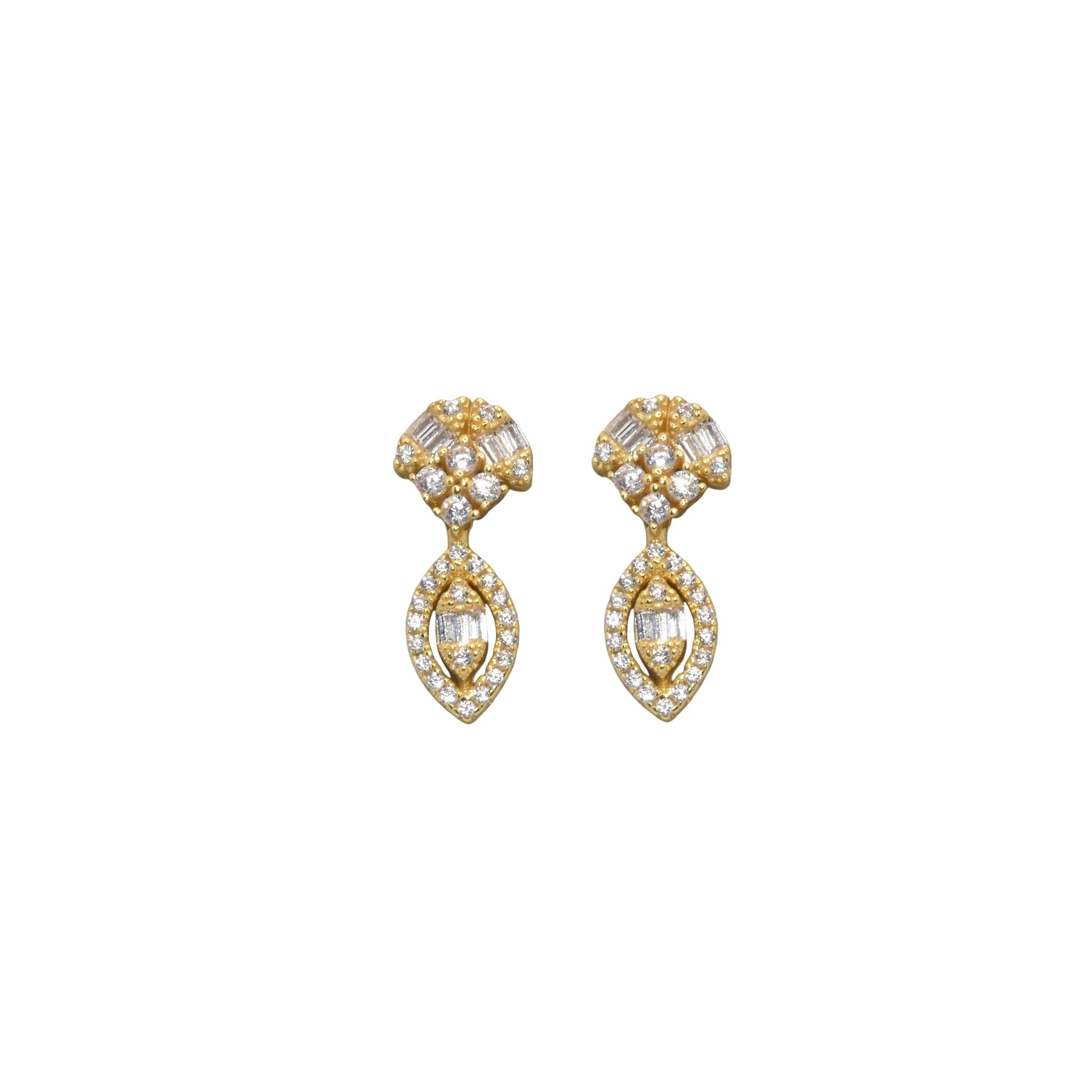 Gold Plating Marquise Shape Studs