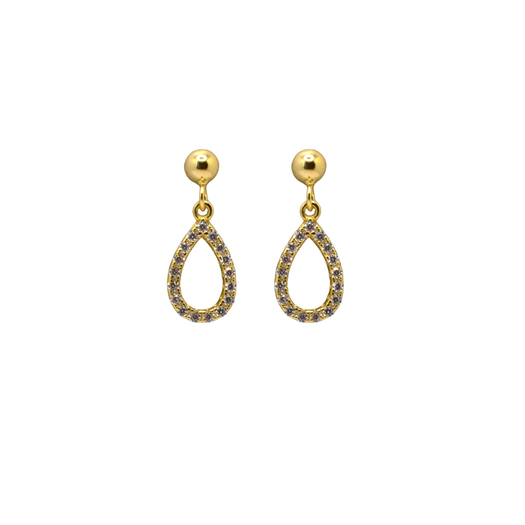 Gold Plating Pear Studs