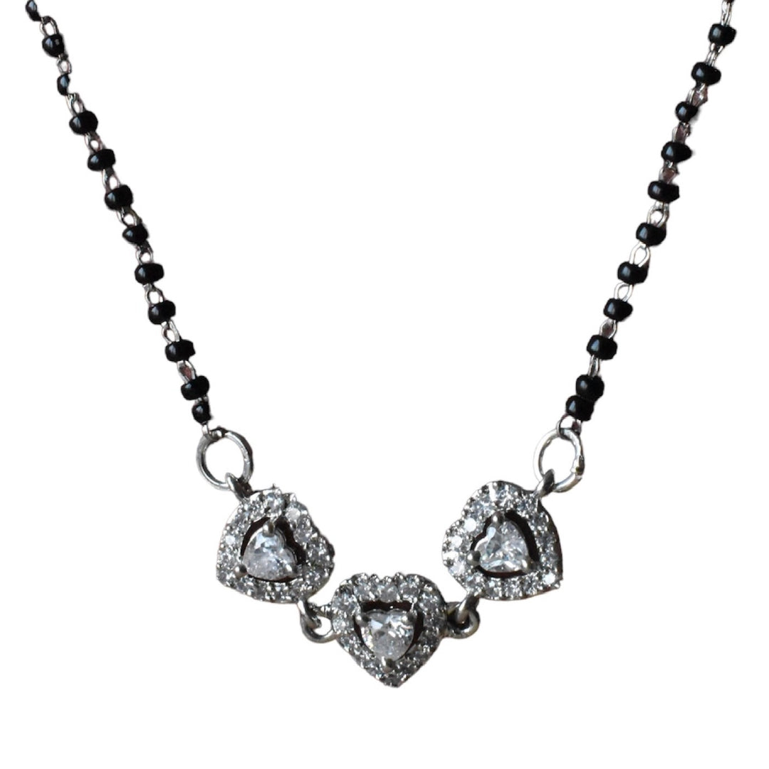 Triple Halo Heart Mangalsutra