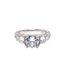 Silver Ivy Solitaire Ring