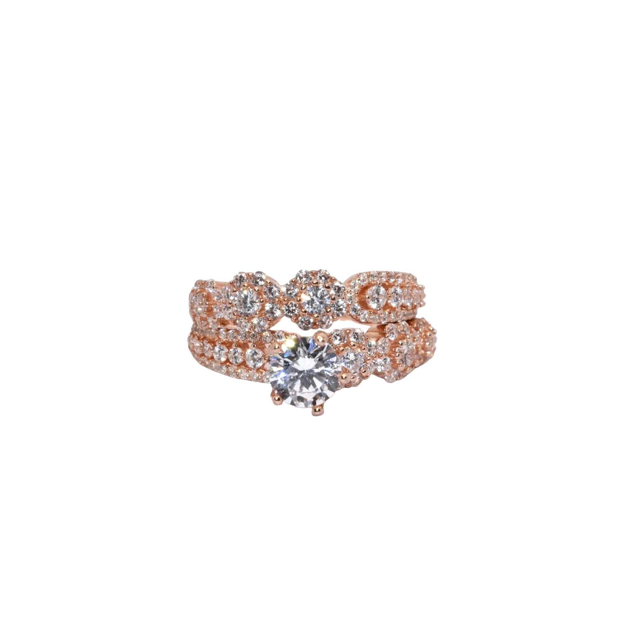 Adjustable Rose Gold Dual Set Ring