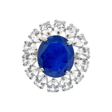 Oval Sapphire Coloured Cocktail Ring