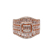 Rose Gold Emerald Cut Cocktail Ring