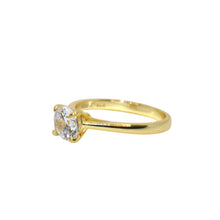 Gold Plated Solitaire Ring