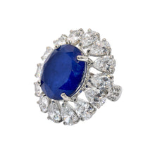 Oval Sapphire Coloured Cocktail Ring