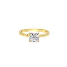 Gold Coloured Cushion Cut Ring