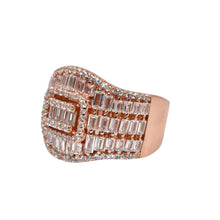 Rose Gold Emerald Cut Cocktail Ring