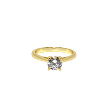 Gold Plated Solitaire Ring