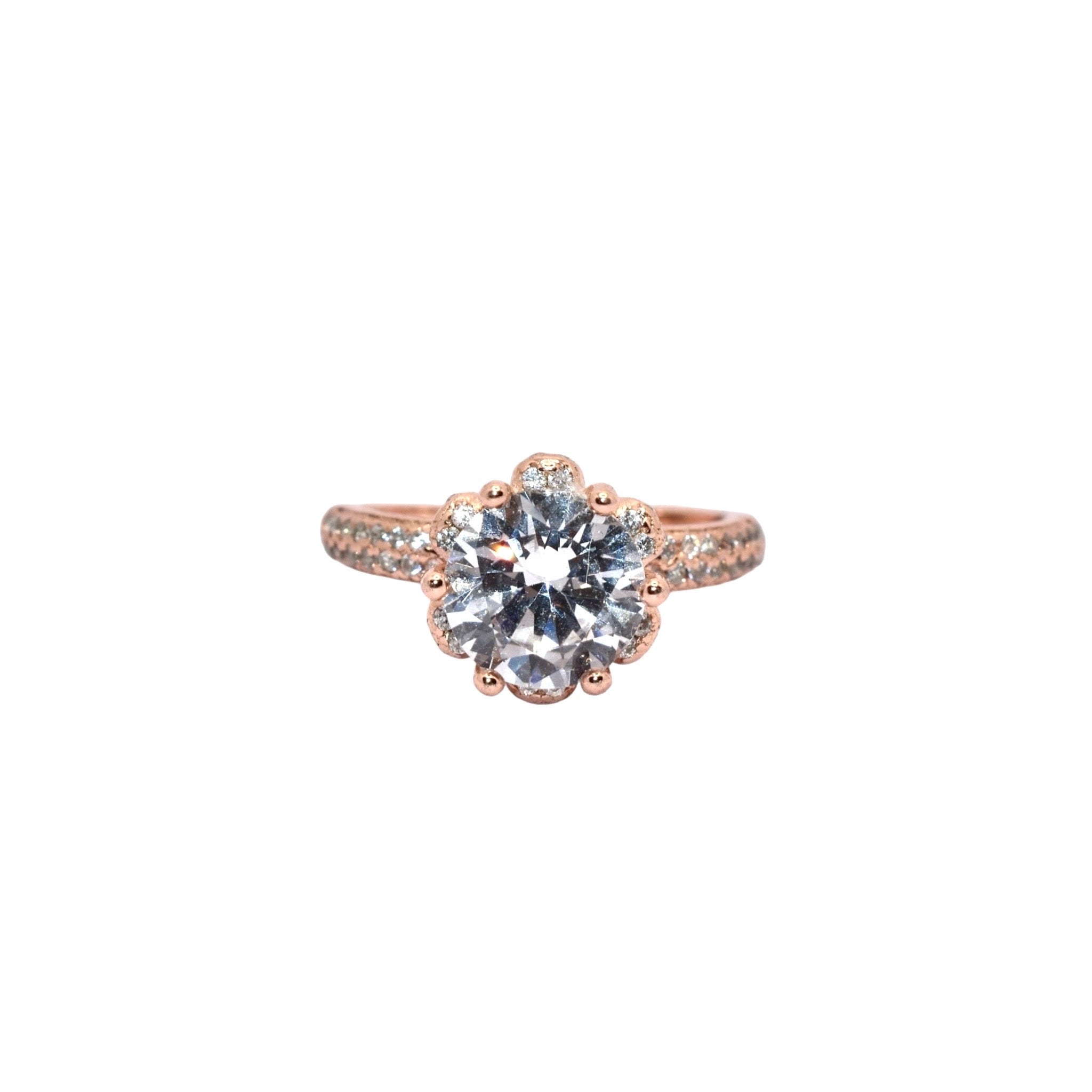 Flower Shape Rose Gold Ring