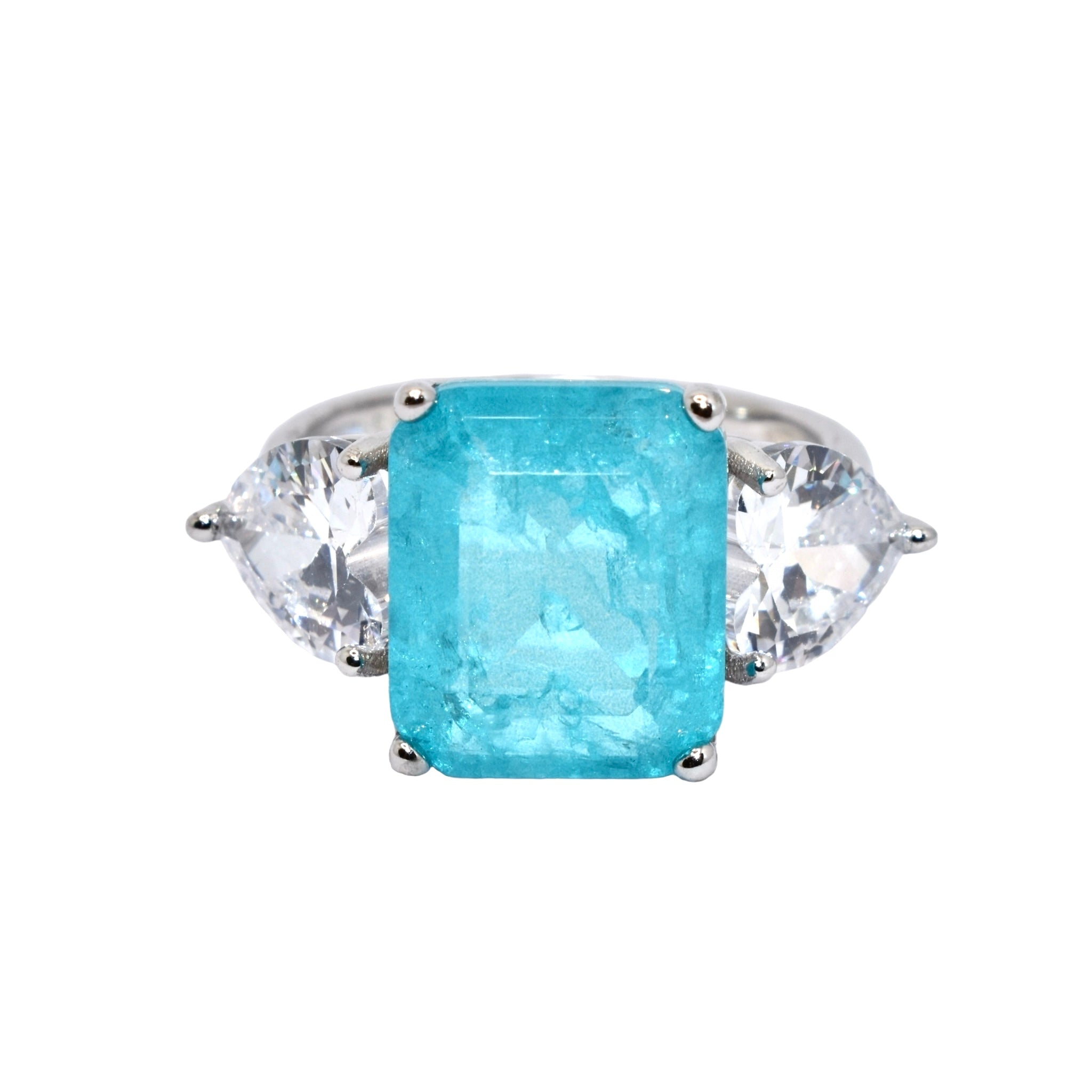 Pariba Emerald Triple Stone Ring