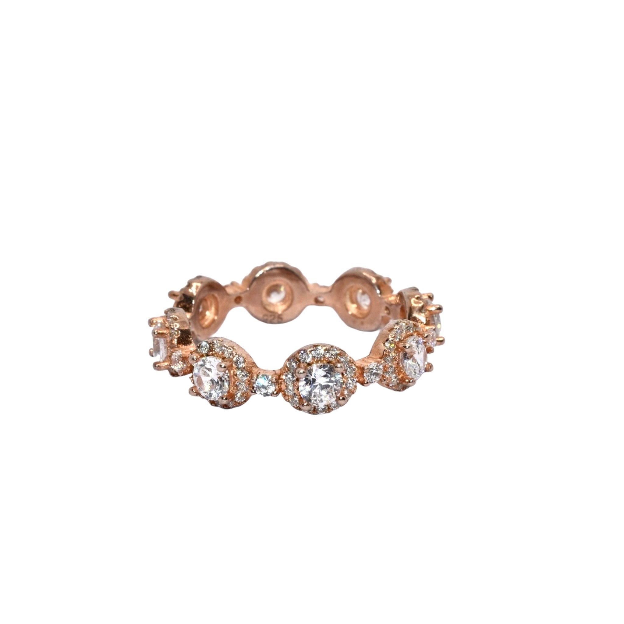 Solitaire rose gold band Ring