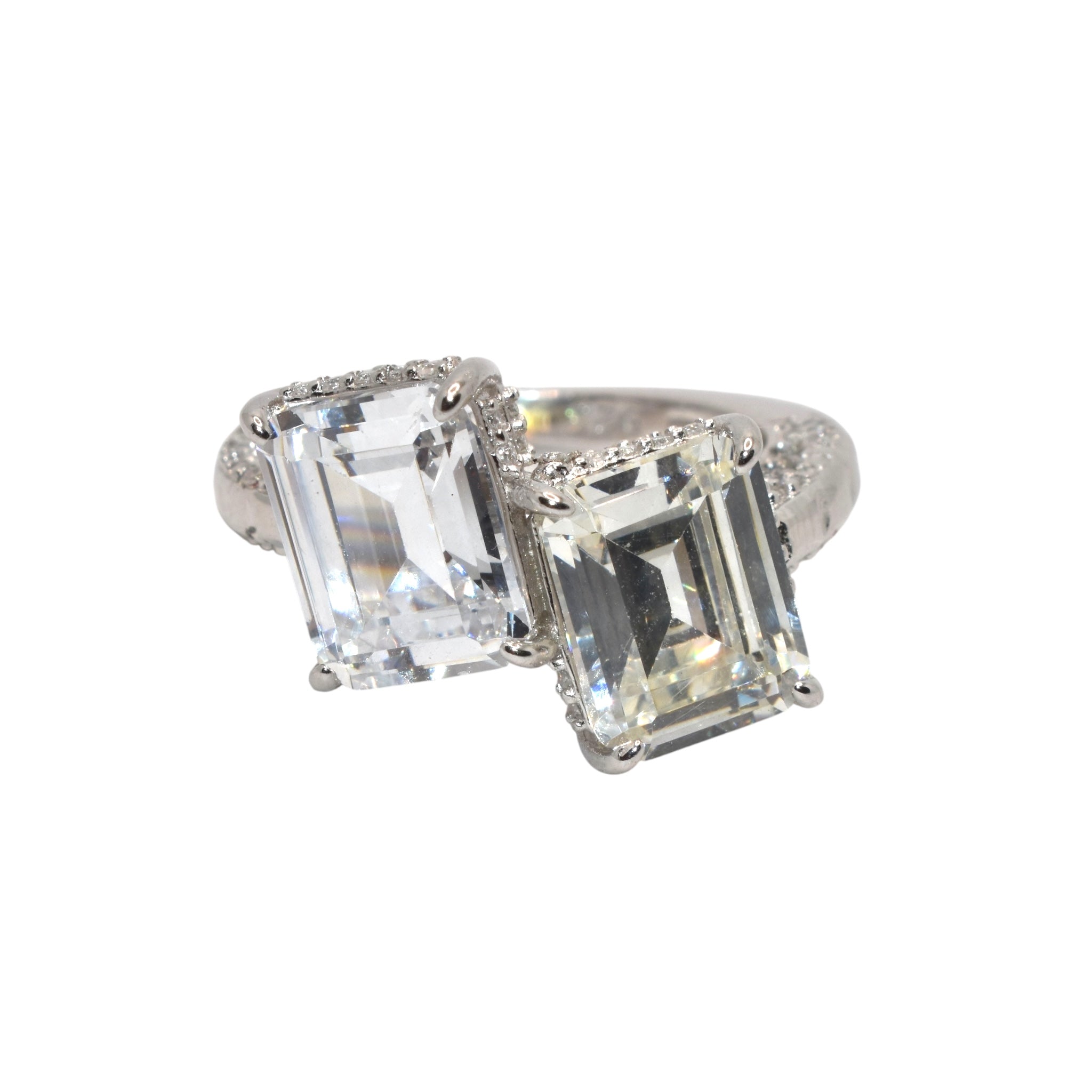 Dual Emerald Cut Ring