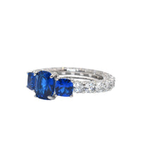 Triple Stone Sapphire Ring