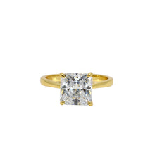Gold Plated Cushion Cut Ring