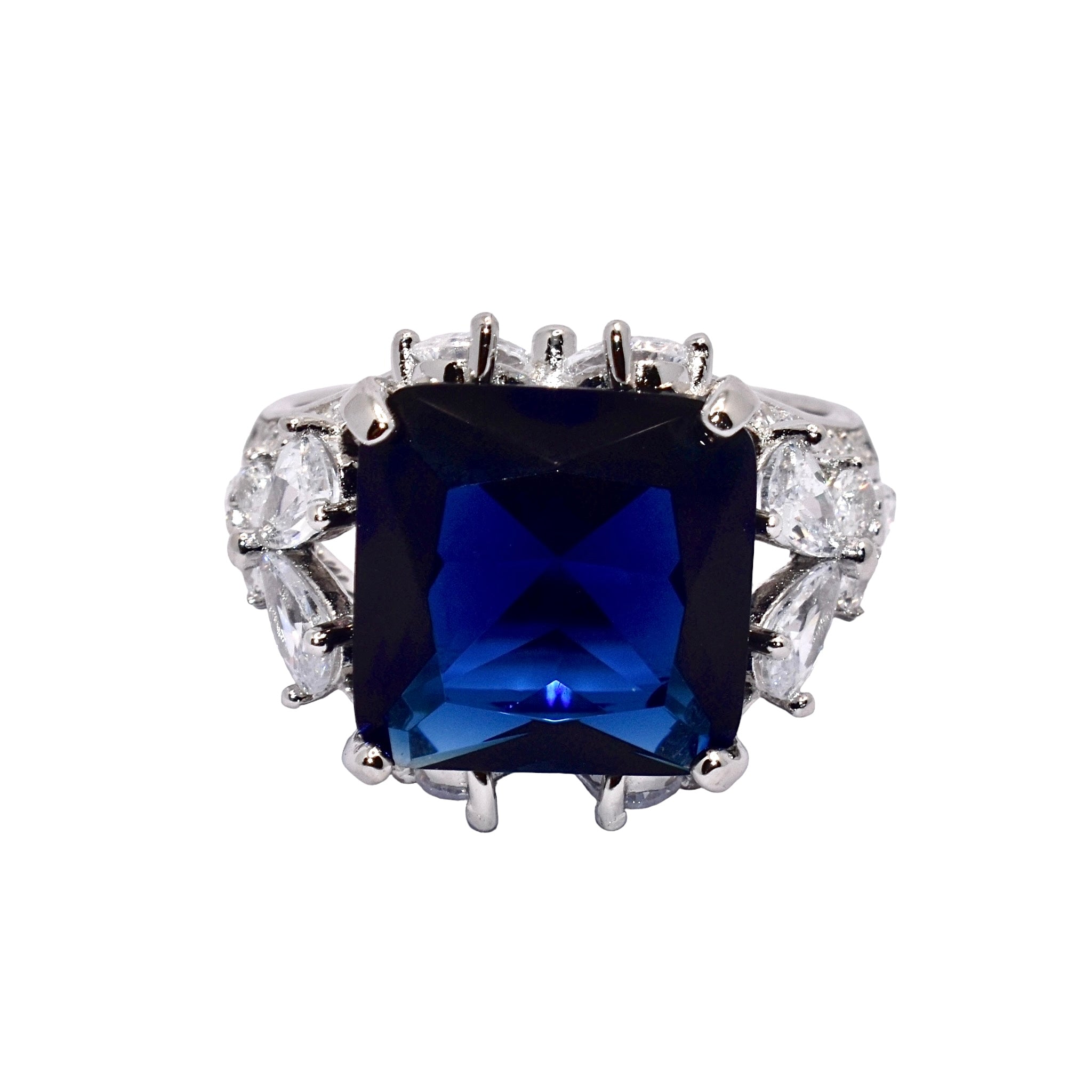 Sapphire Coloured Cocktail Ring