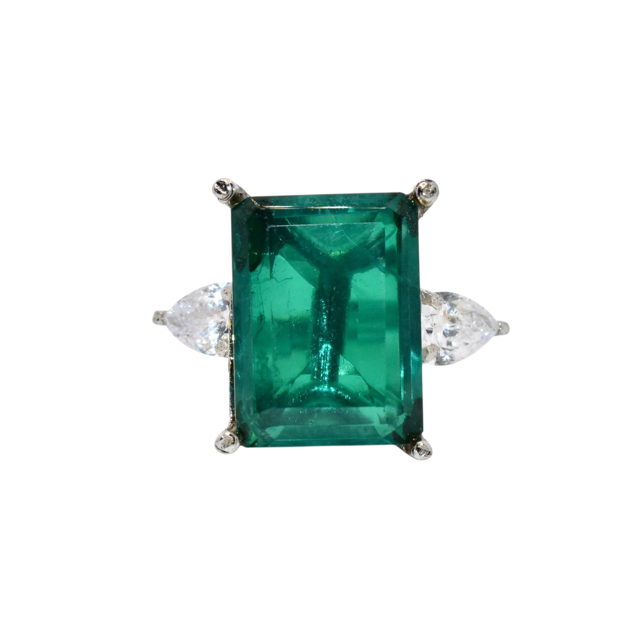 Emerald Coloured Cocktail Ring