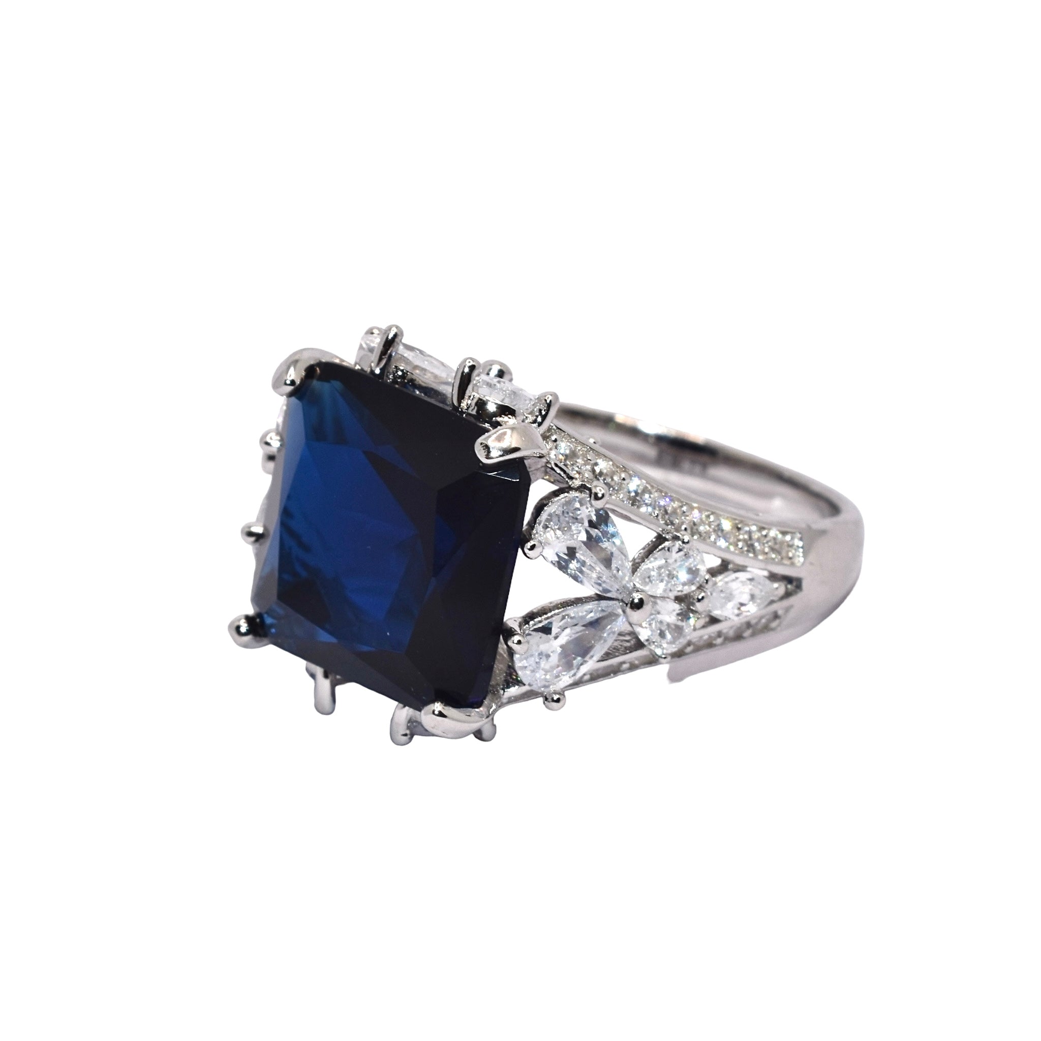 Sapphire Coloured Cocktail Ring