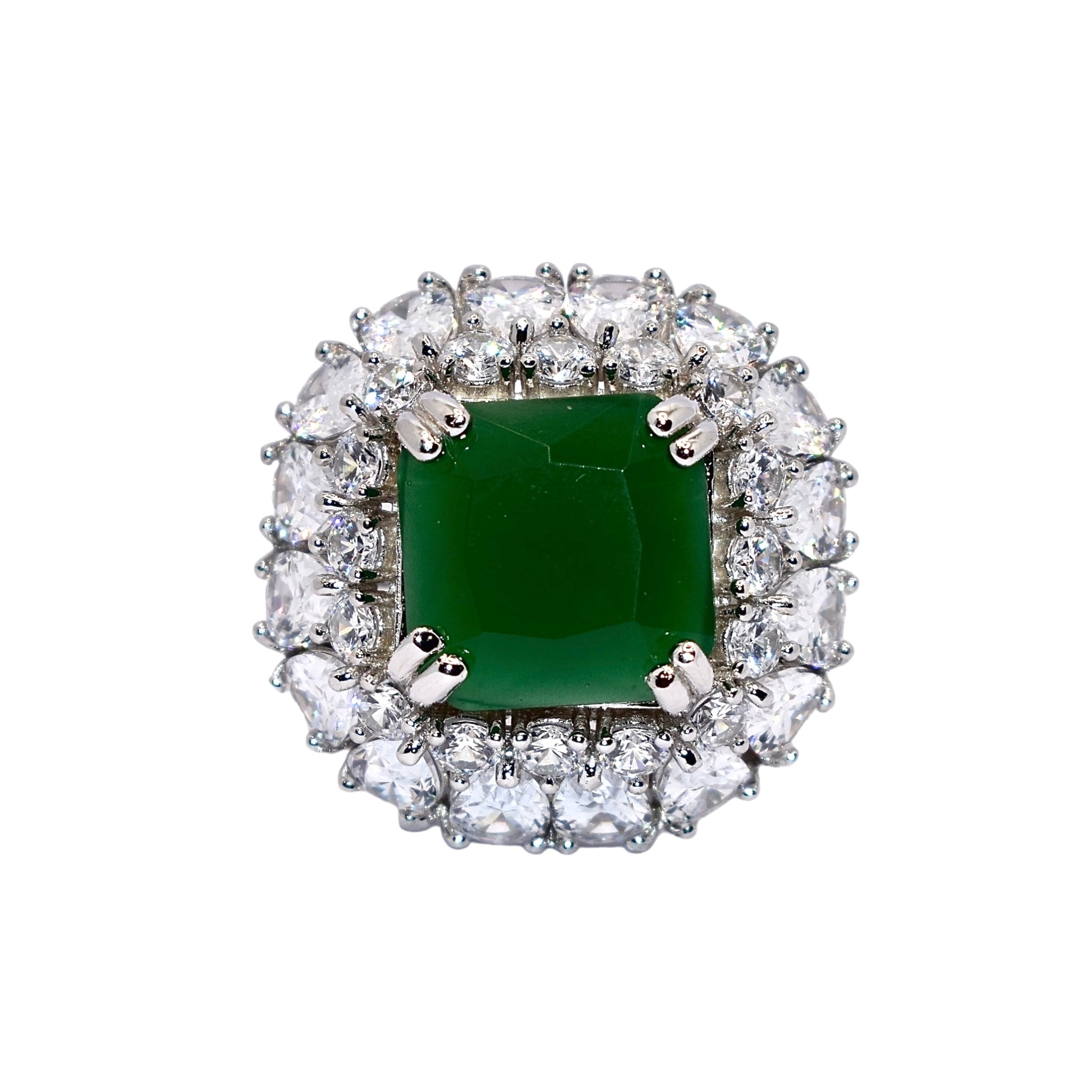 Emerald Coloured Cocktail Ring