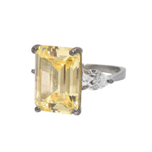 Yellow Coloured Cocktail Ring