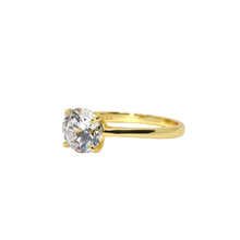 Gold Coloured Solitaire Ring