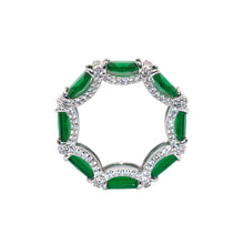 Emerald Coloured Emerald Cut Ring