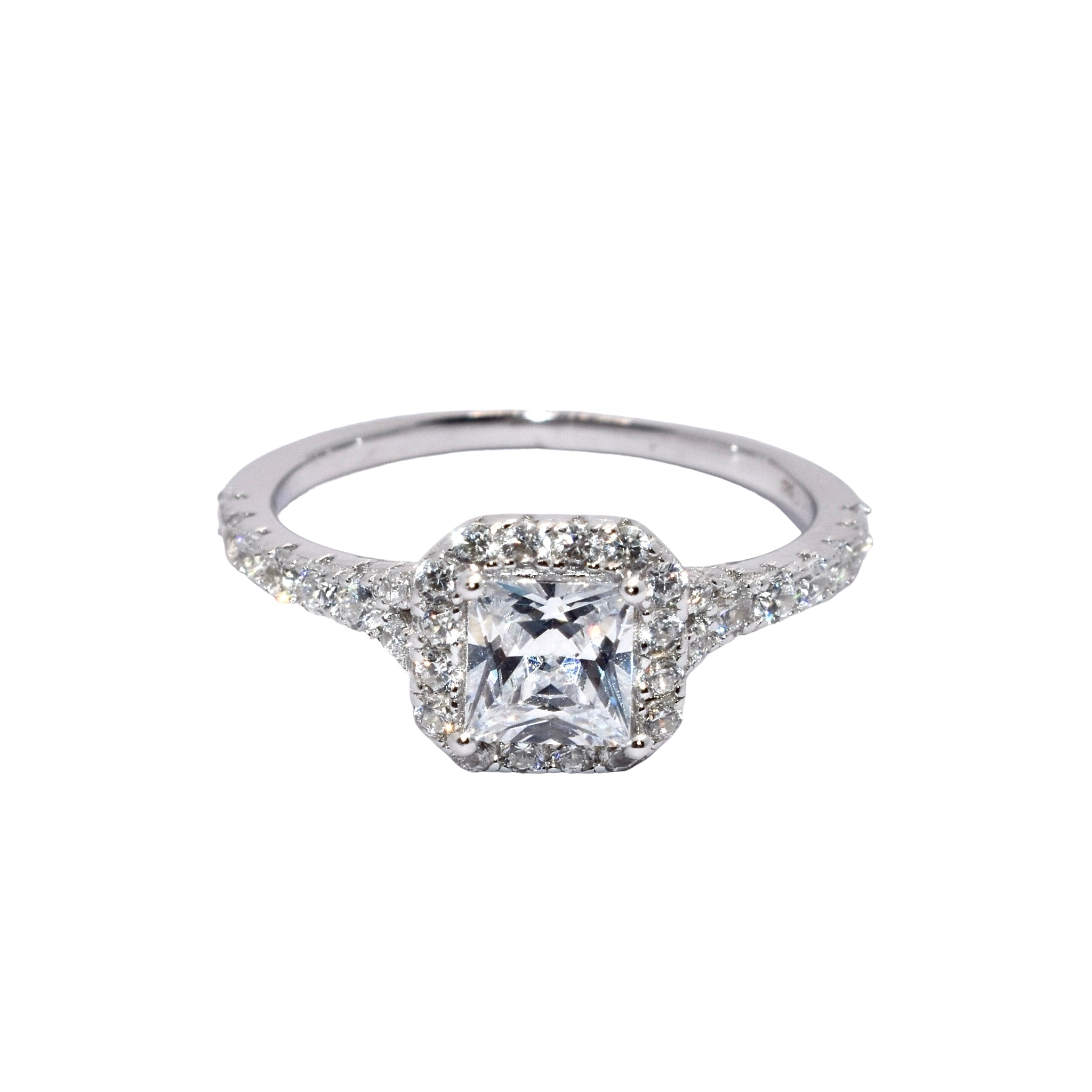 Halo Cushion Cut Ring