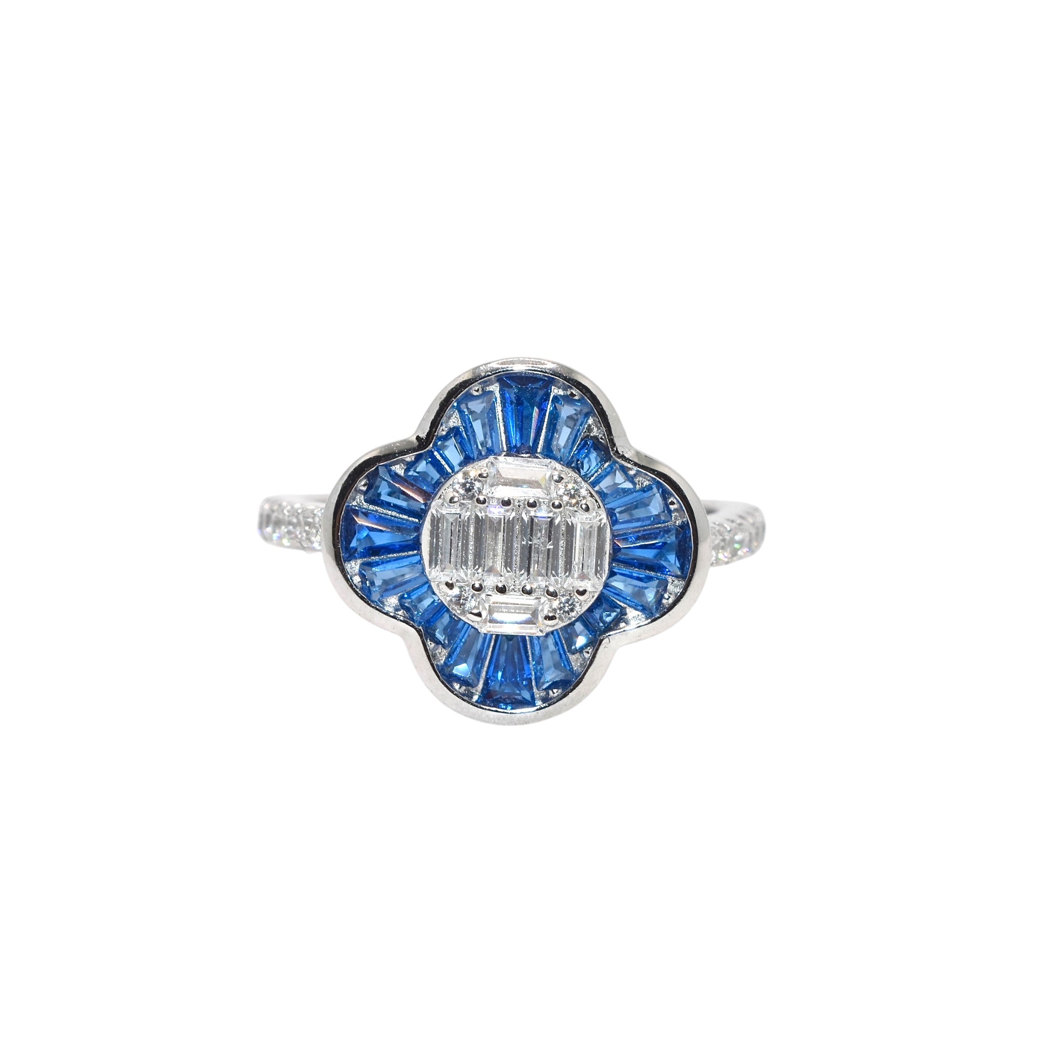 Sapphire Coloured Clove Ring