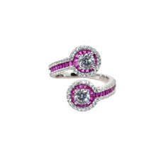 Ruby Coloured Baguette Ring