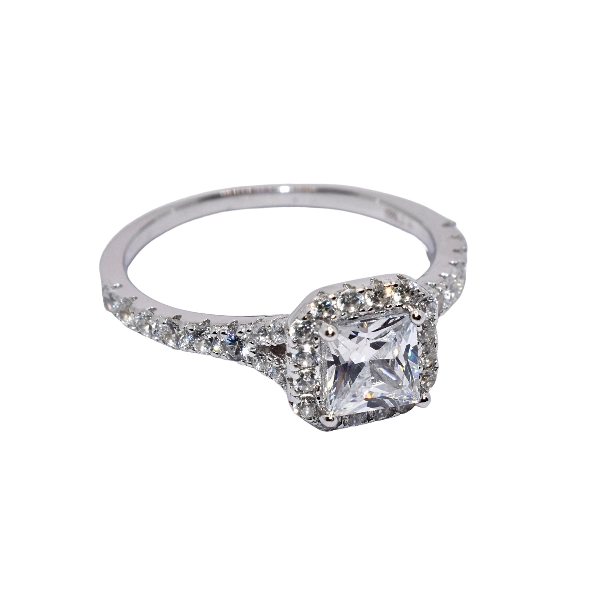 Halo Cushion Cut Ring