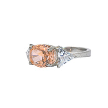 Citrine Coloured Triple ice crush Stone Ring