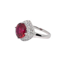 Ruby Coloured Solitaire Ring
