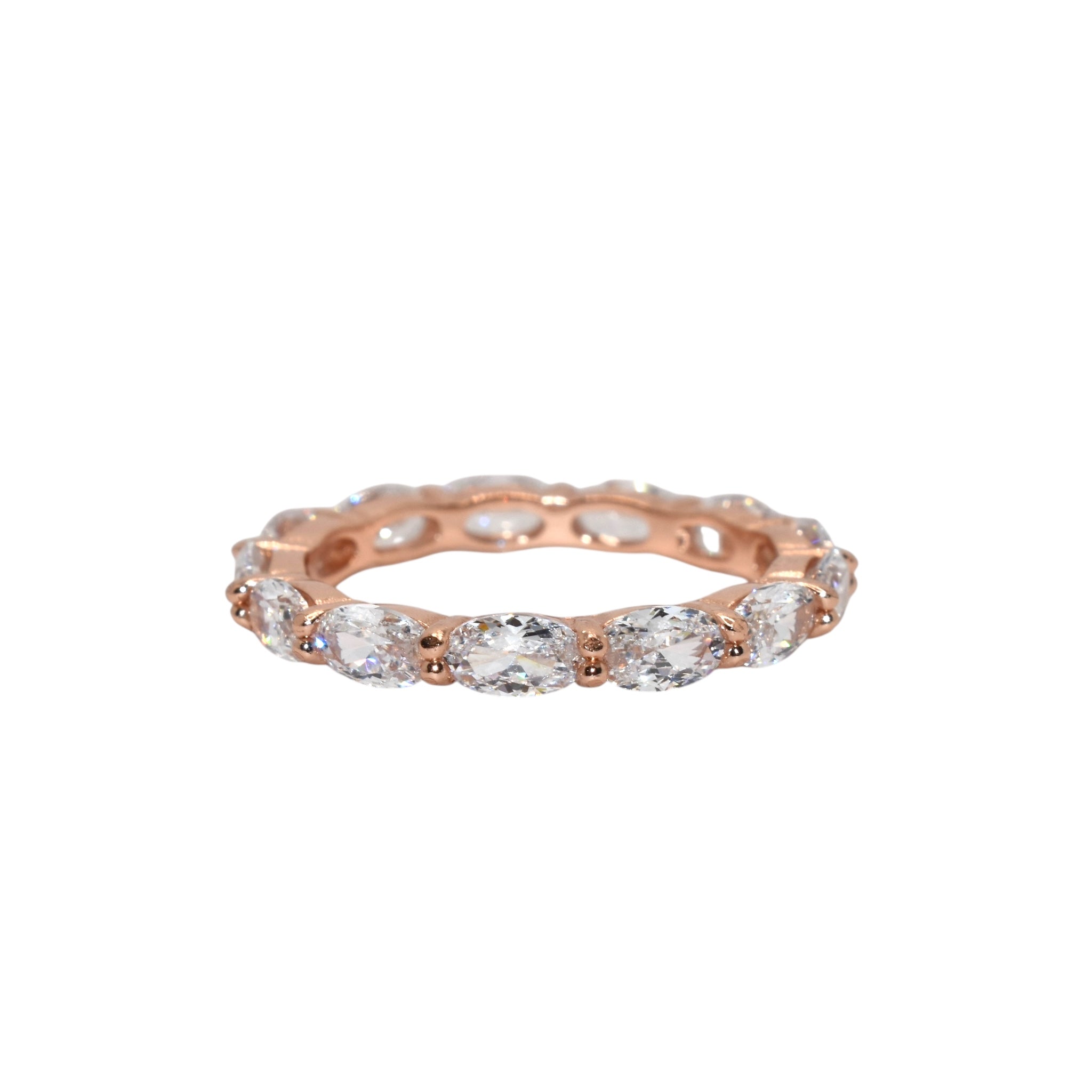 Rose Gold Marquise Shape Band Ring