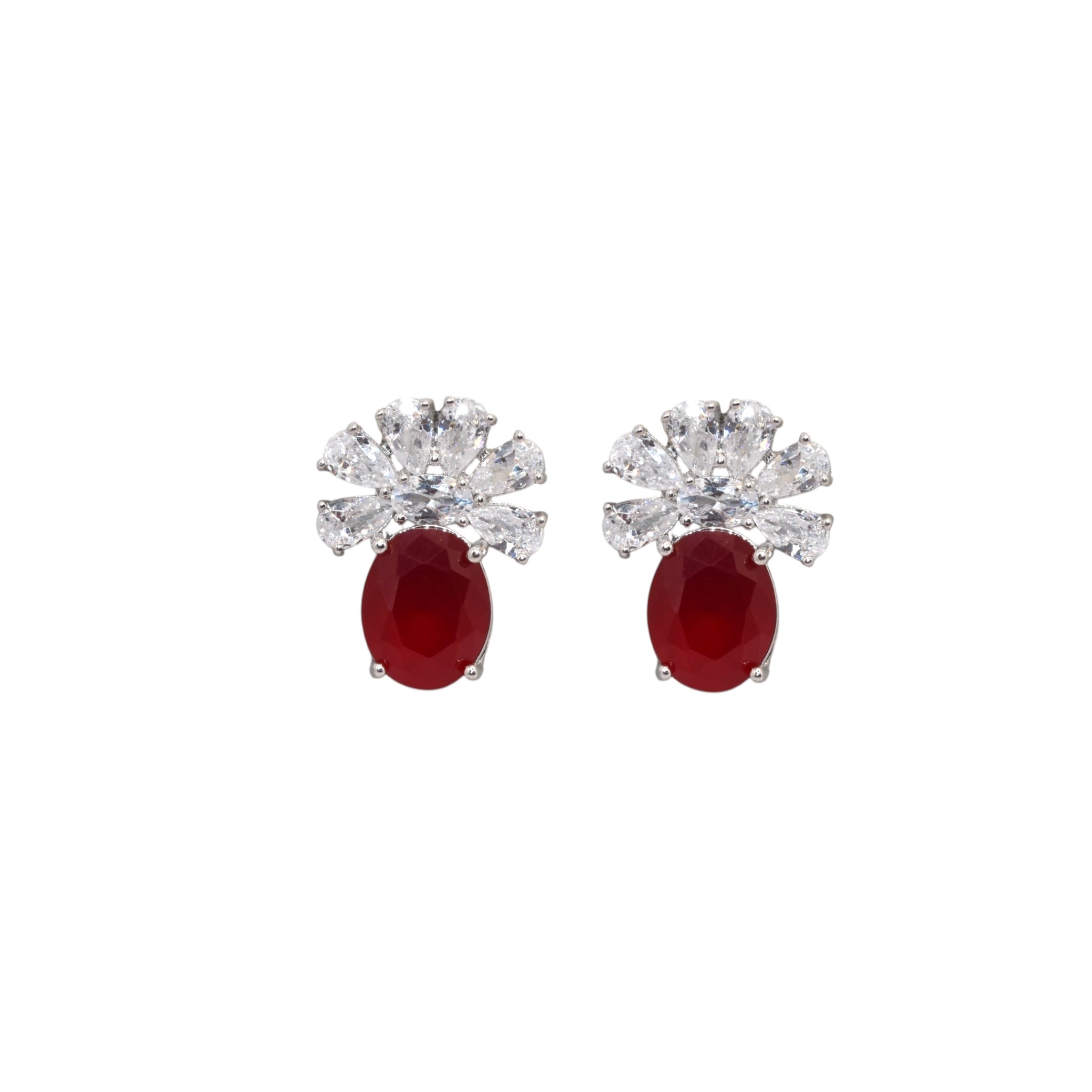 Olivia Ruby Coloured Studs