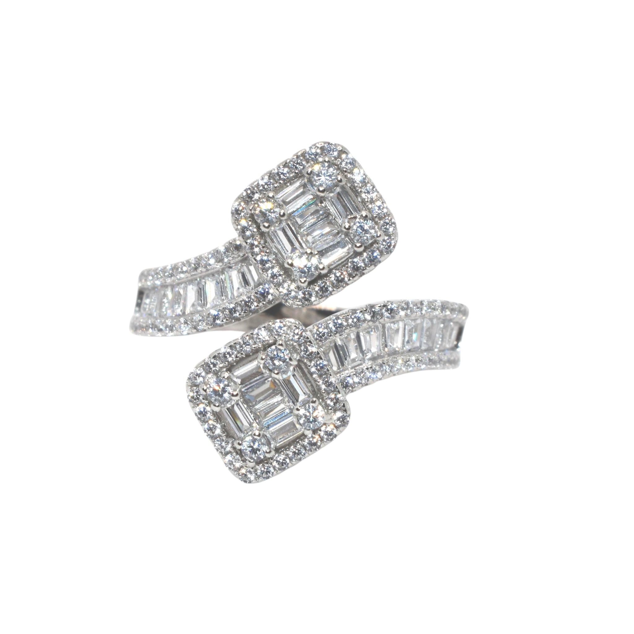 Cushion Cut Baguette Ring
