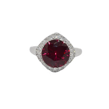 Ruby Coloured Solitaire Ring