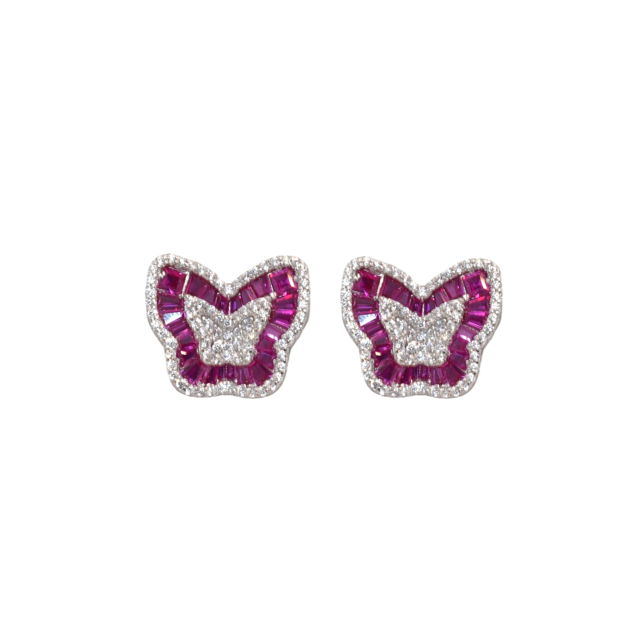 Aurora Ruby Coloured Studs