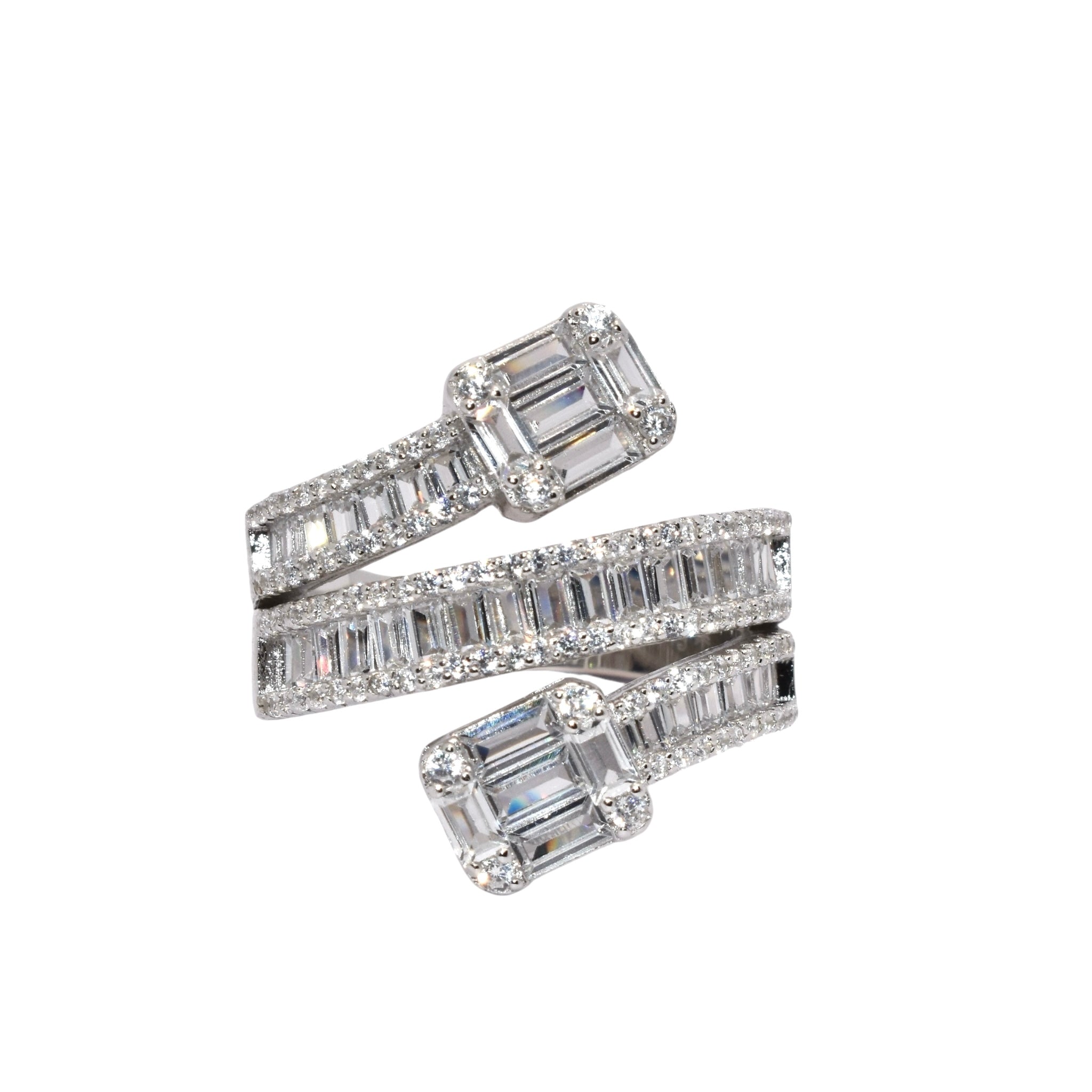 Dual Emerald Cut Baguette Ring