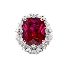 Ruby Coloured Cocktail Ring